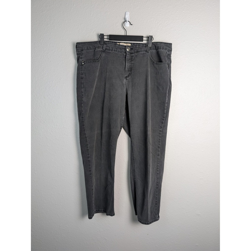Just‎ My Size Jeans Womens Size 22W Black Charcoal Wash Straight Studded